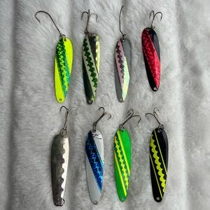 Michigan Stinger trolling spoons fishing lures set of 8